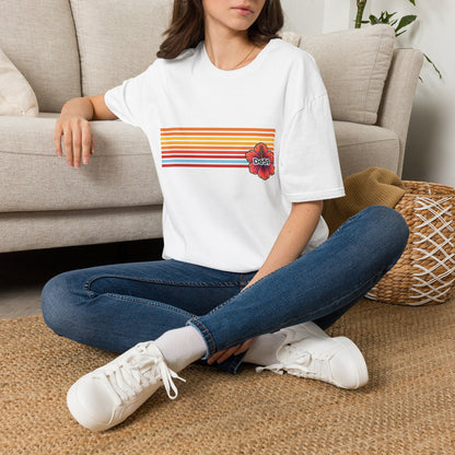 Retro Sunset Stripe T-Shirt — De59 Chest Logo