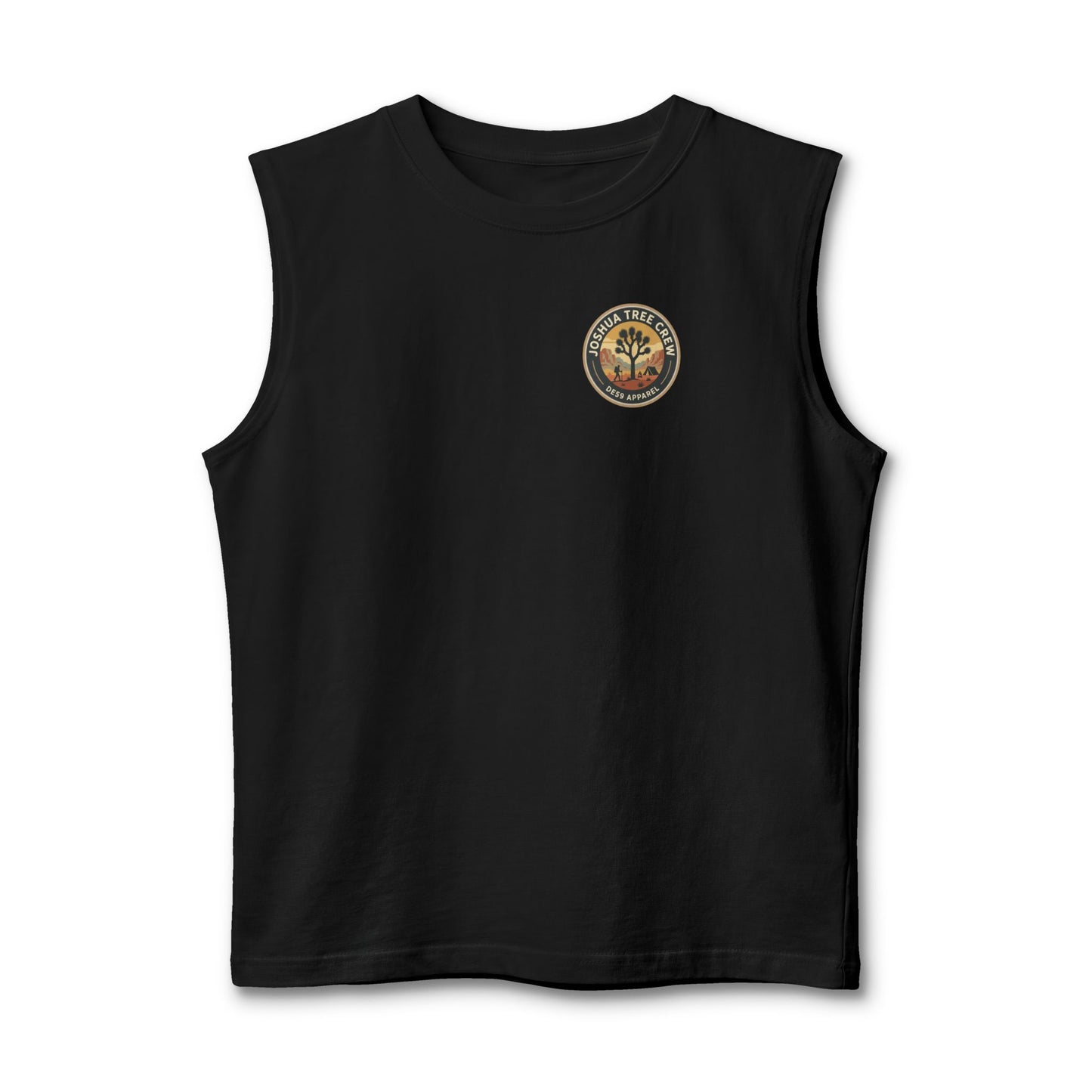 Joshua Tree Crew Muscle Tank — Vintage Desert Logo Tank Top