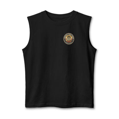 Joshua Tree Crew Muscle Tank — Vintage Desert Logo Tank Top