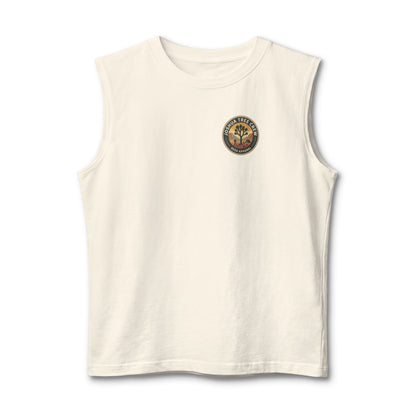 Joshua Tree Crew Muscle Tank — Vintage Desert Logo Tank Top