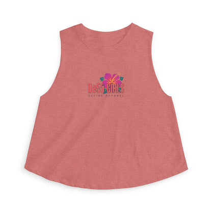 Crop Top — De59 Girls Floral Logo Muscle Tank