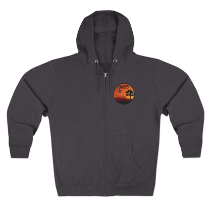 Desert Sunset Zip Hoodie — Joshua Tree Sunset Graphic Zip-Up