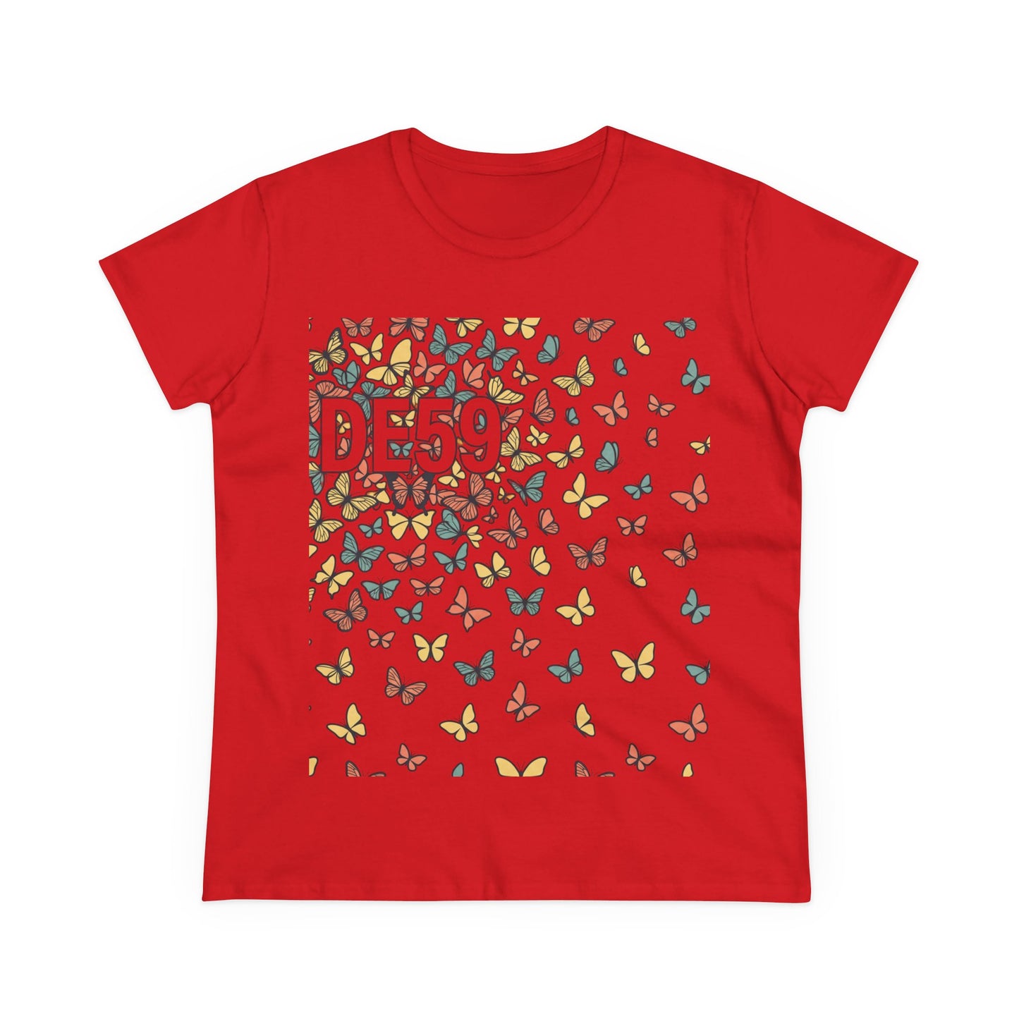 Butterfly Scatter Tee — DE59 Graphic Women's T-Shirt