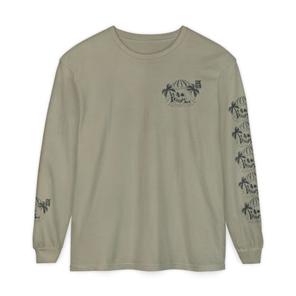 Unisex Garment-dyed -skull island Long Sleeve T-Shirt