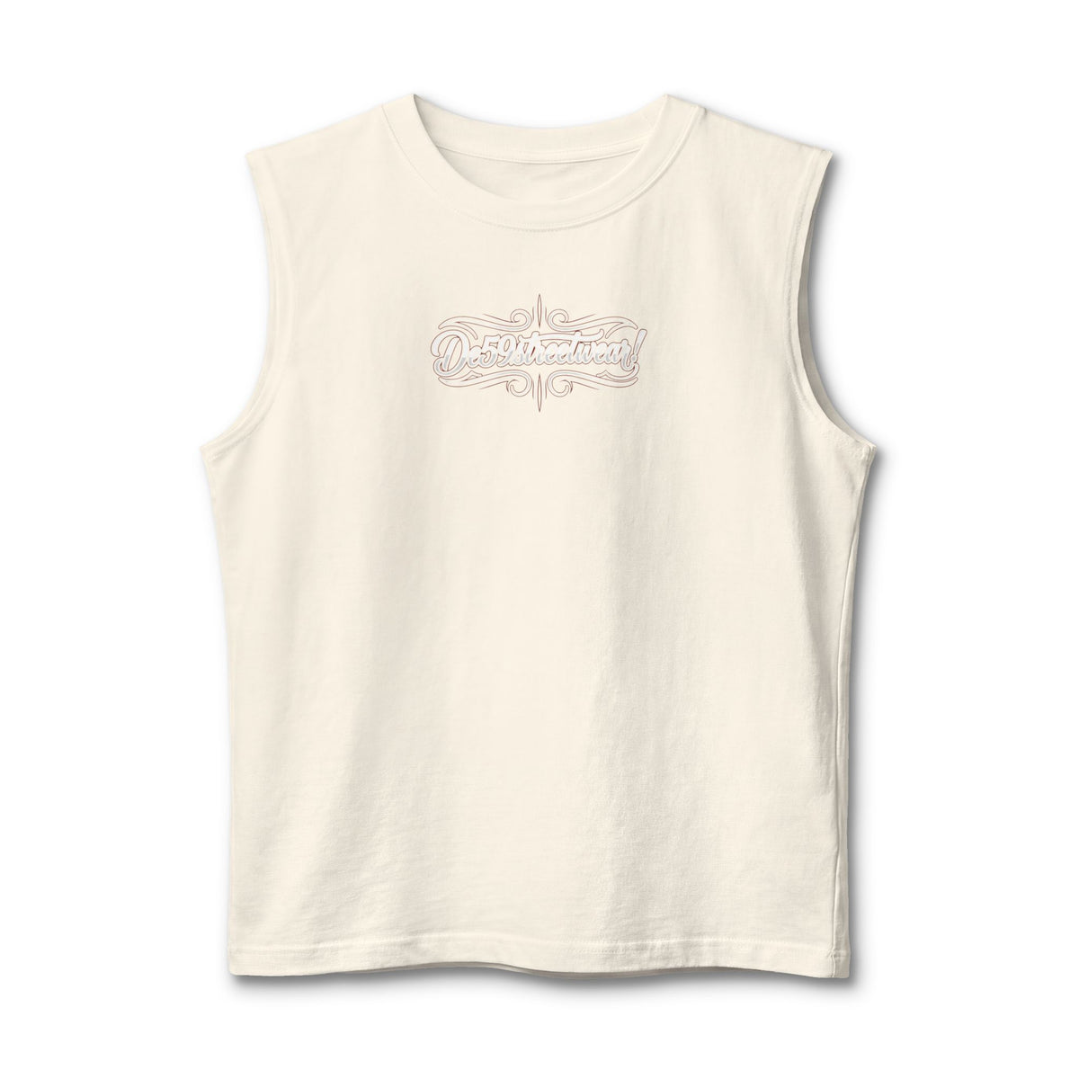 Des59streetwear Muscle Tank — Vintage Script Streetwear Tank Top
