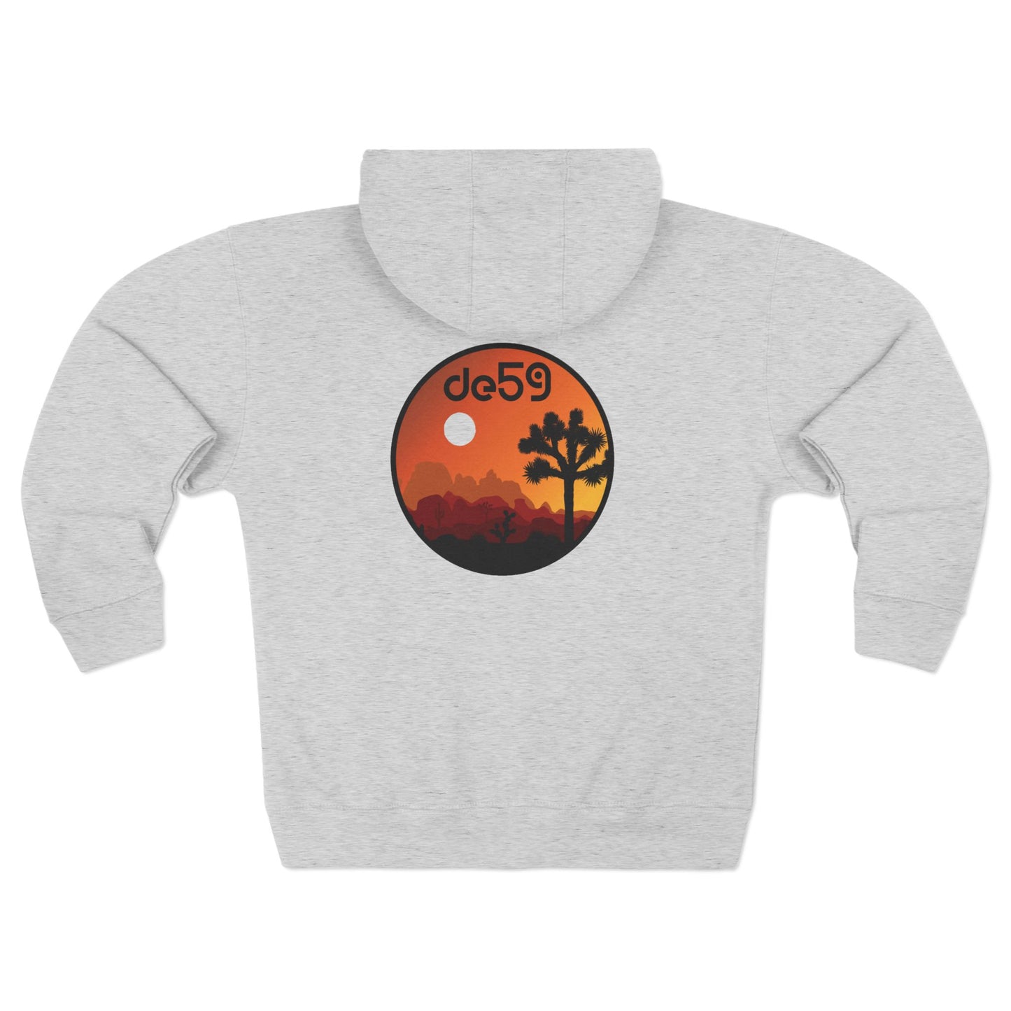 Desert Sunset Zip Hoodie — Joshua Tree Sunset Graphic Zip-Up