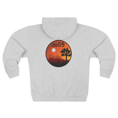 Desert Sunset Zip Hoodie — Joshua Tree Sunset Graphic Zip-Up