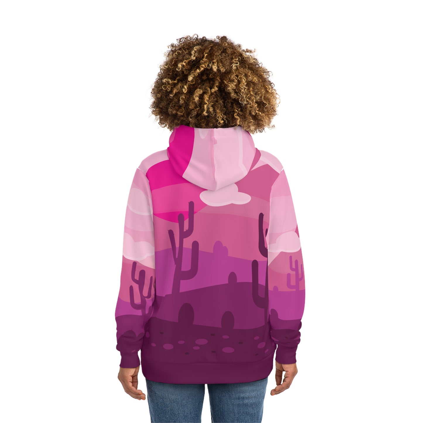 Desert Rose Sunset Hoodie — Cactus Landscape