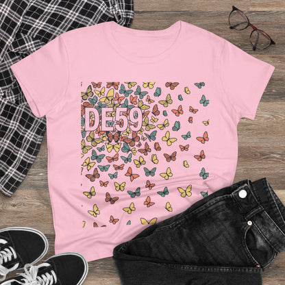Butterfly Scatter Tee — DE59 Graphic Women's T-Shirt