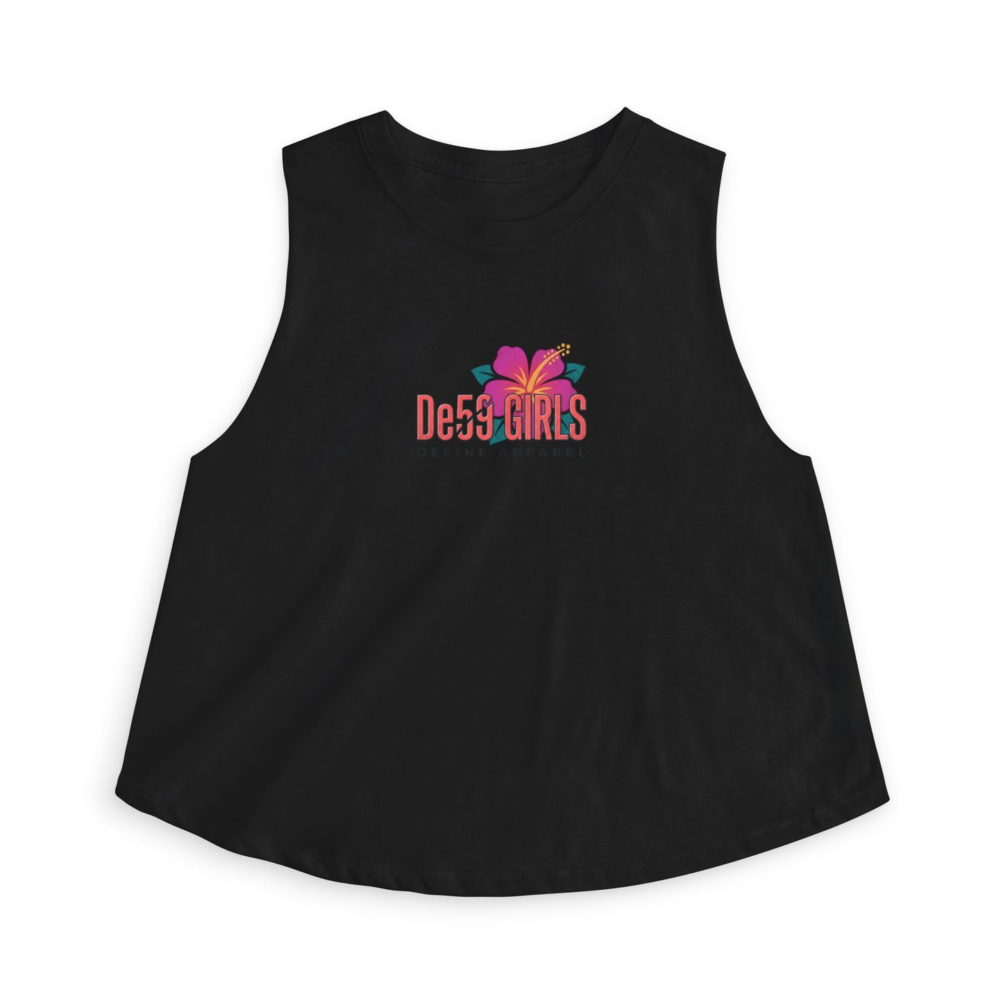 Crop Top — De59 Girls Floral Logo Muscle Tank