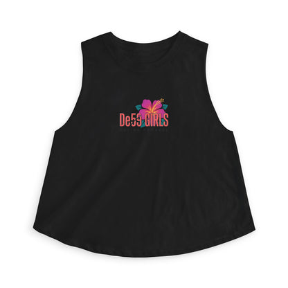 Crop Top — De59 Girls Floral Logo Muscle Tank