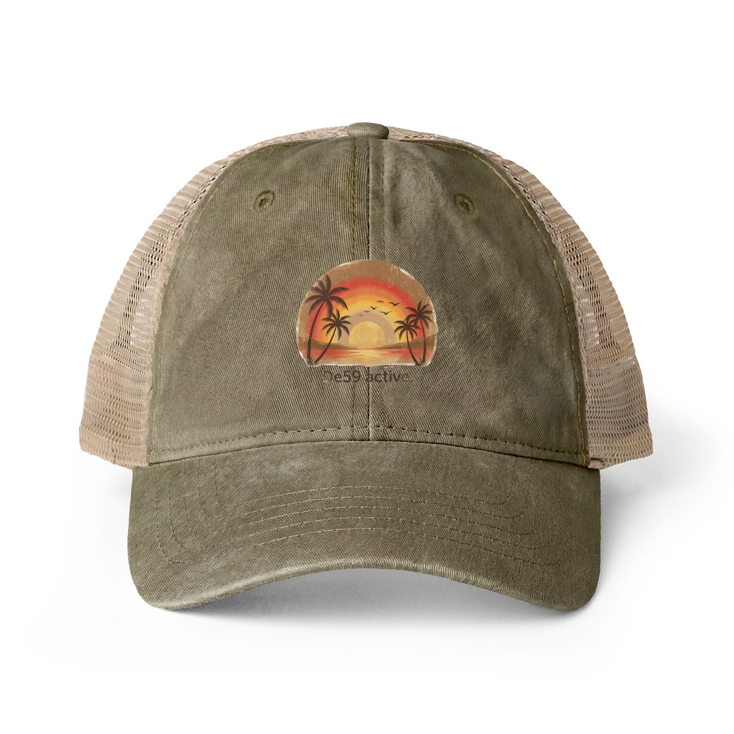 Women's Washed Mesh-Back Cap De59 active.