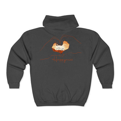 Unisex Heavy Blend™  HAPPYNESS Full Zip Hooded Sweatshirt