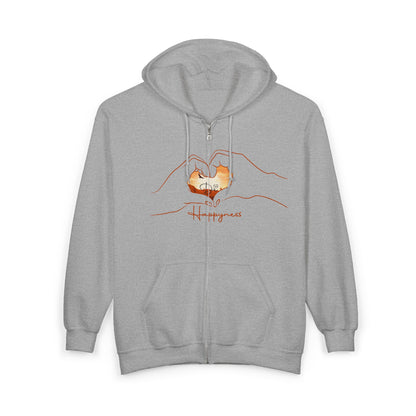 Unisex Heavy Blend™  HAPPYNESS Full Zip Hooded Sweatshirt