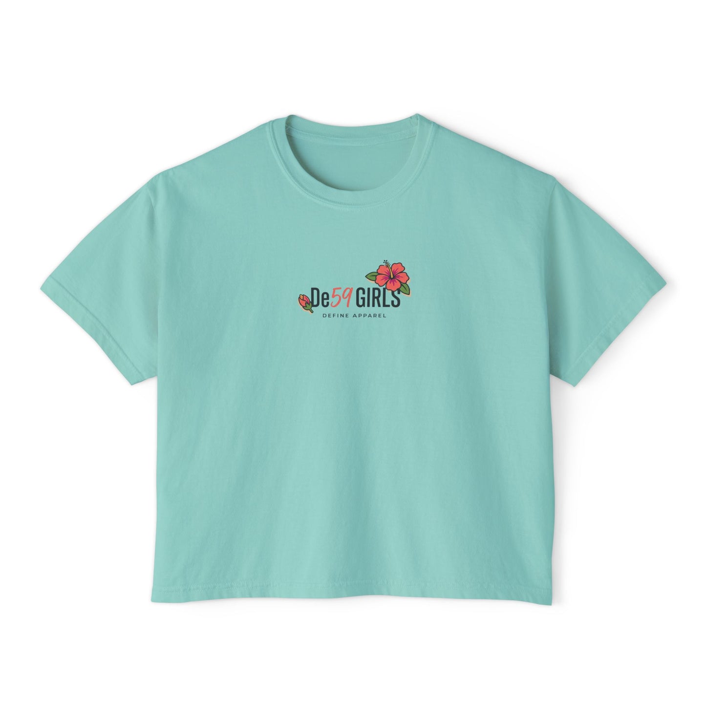 Women's Boxy Tee — 'De59  HIBISCUS  LOVE
