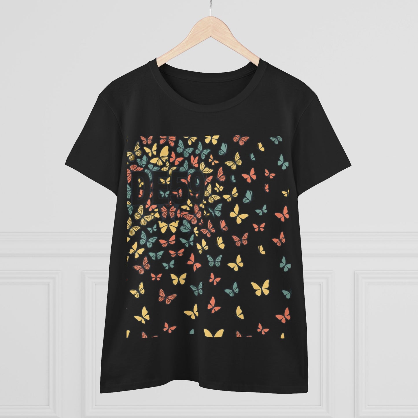 Butterfly Scatter Tee — DE59 Graphic Women's T-Shirt