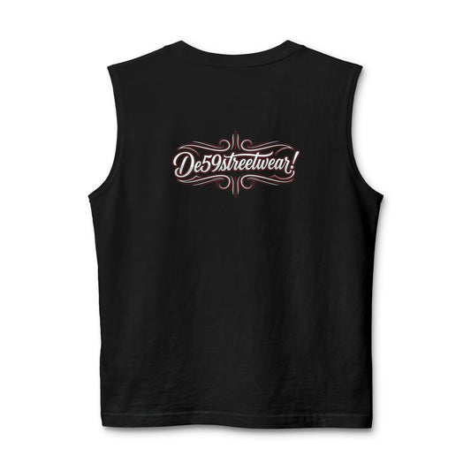 Des59streetwear Muscle Tank — Vintage Script Streetwear Tank Top