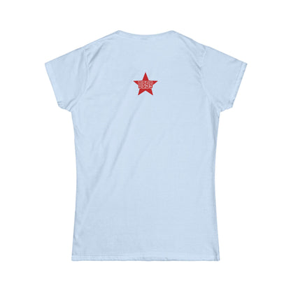 Women's Tee — Pastel Longhorn Skull (Red Star Back)