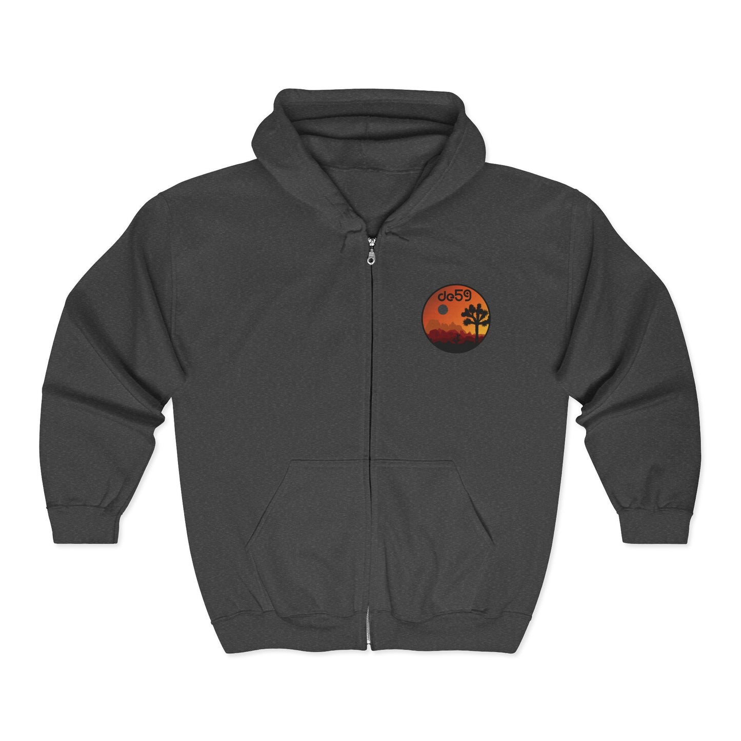 Zip Hoodie — Desert Sunset 'de59' Graphic