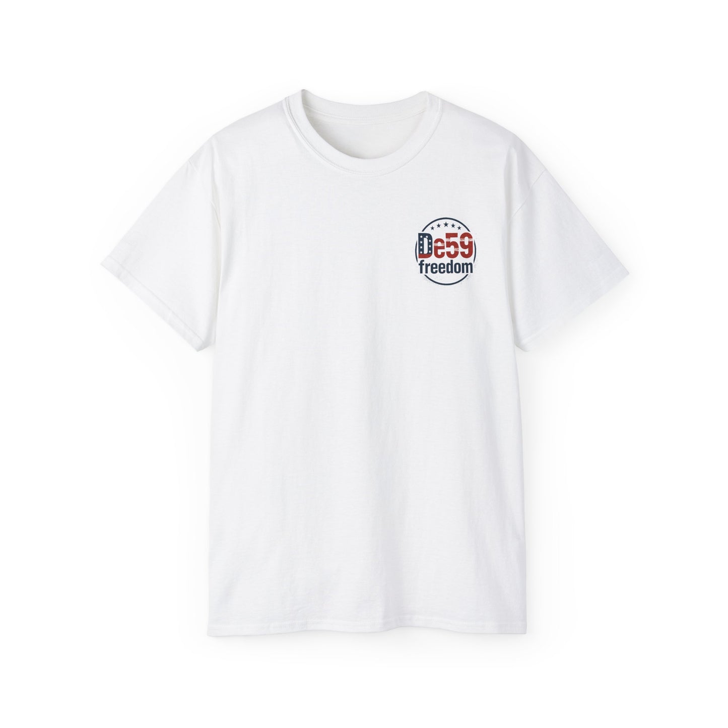 De59 Freedom T-Shirt — Patriotic USA Flag Logo Tee