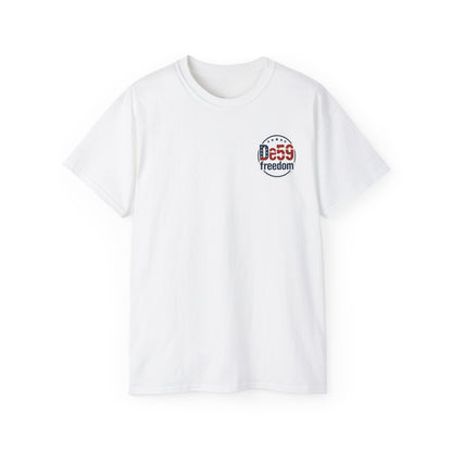 De59 Freedom T-Shirt — Patriotic USA Flag Logo Tee