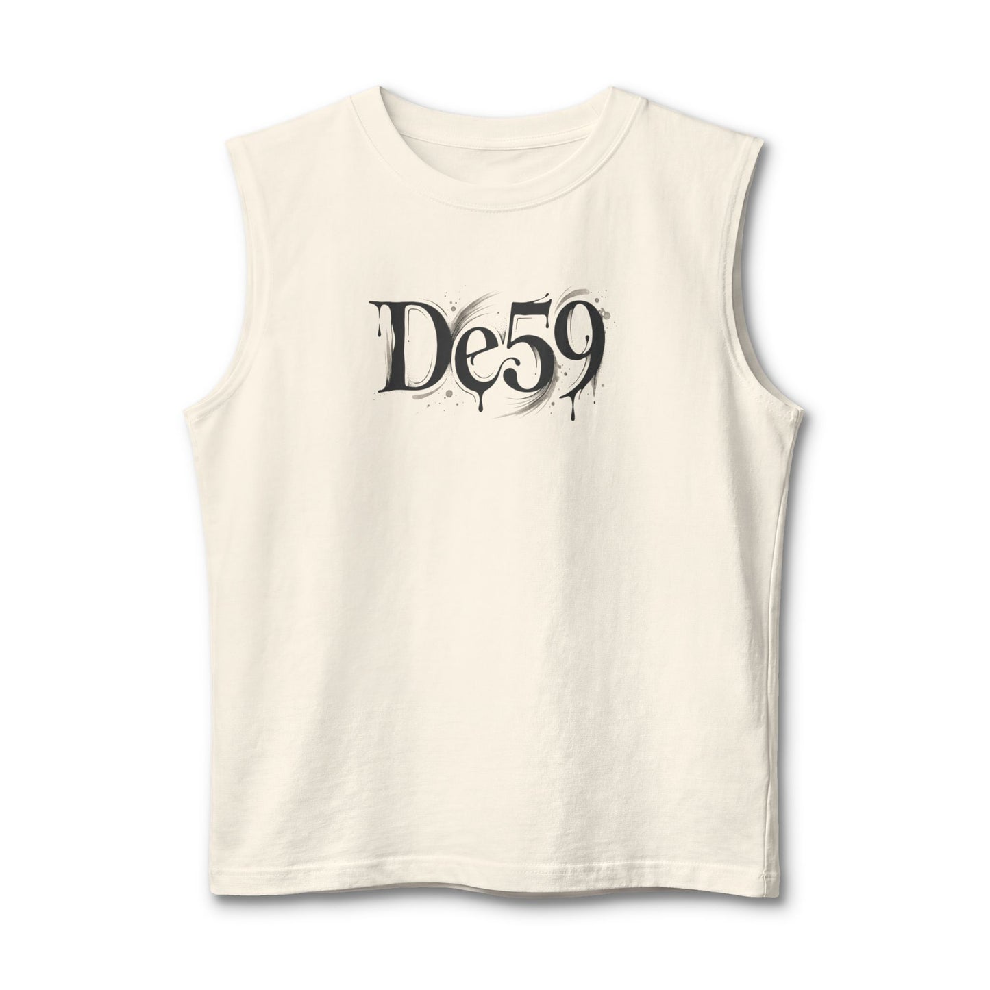 De59 Apparel Muscle Tank — Grunge Logo Sleeveless Tee