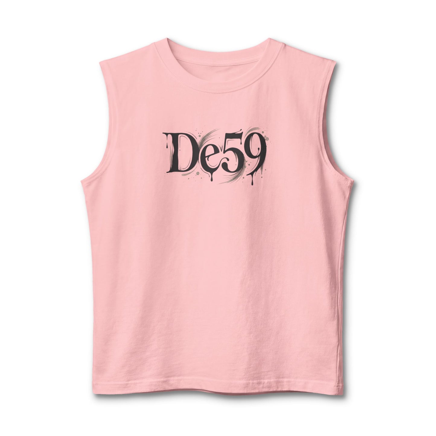 De59 Apparel Muscle Tank — Grunge Logo Sleeveless Tee