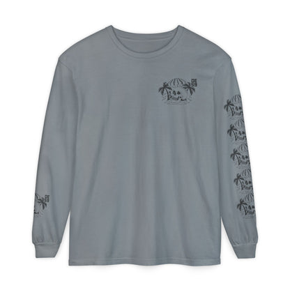 Unisex Garment-dyed -skull island Long Sleeve T-Shirt