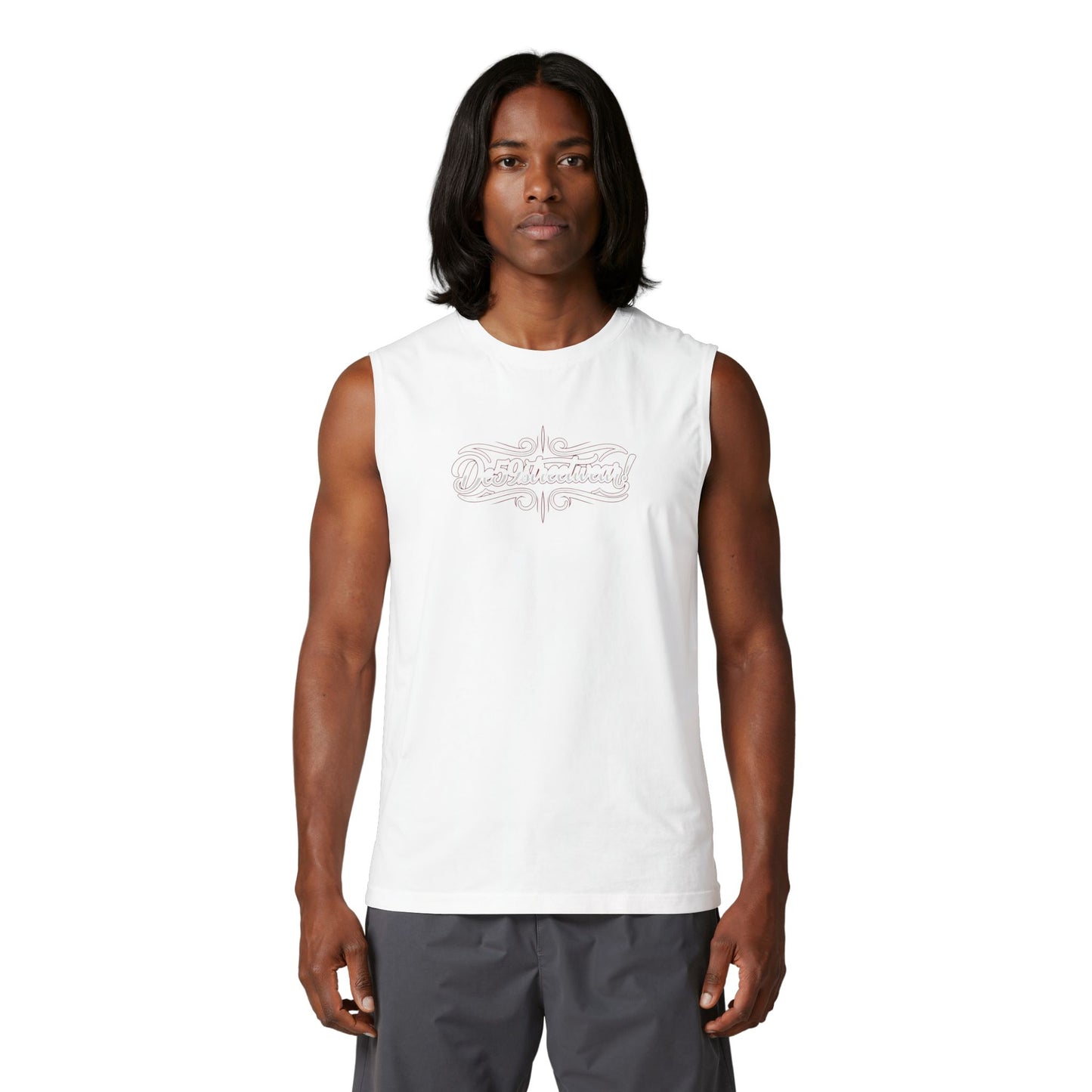 Des59streetwear Muscle Tank — Vintage Script Streetwear Tank Top