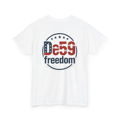 Freedom De59 T-Shirt — Patriotic USA Flag Logo Tee