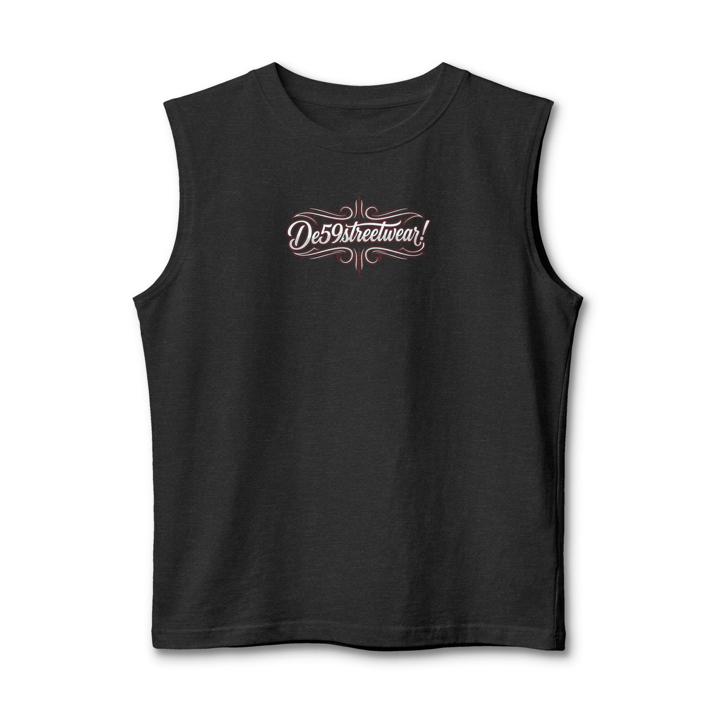 Des59streetwear Muscle Tank — Vintage Script Streetwear Tank Top