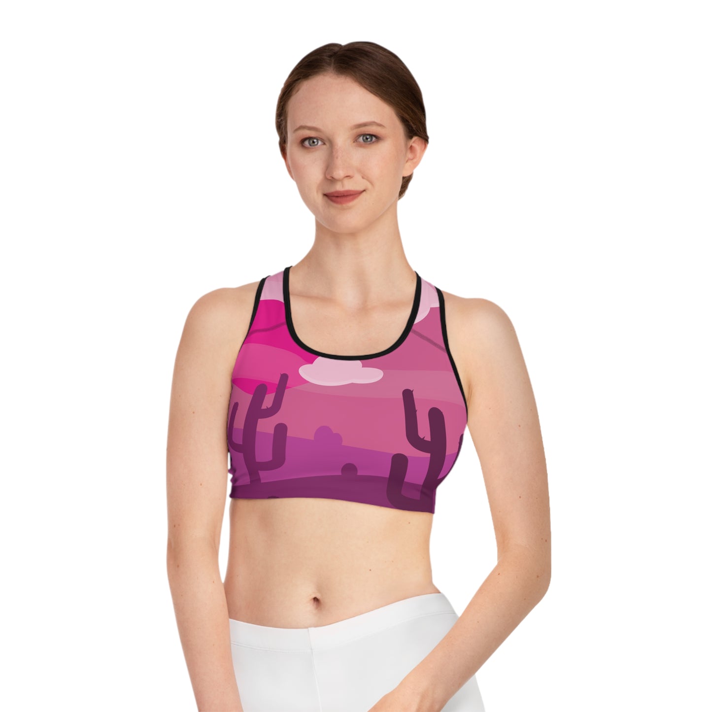 desert rose Sports Bra (AOP)