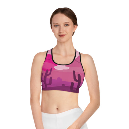 desert rose Sports Bra (AOP)