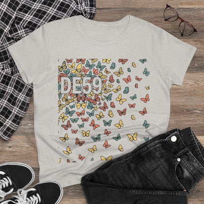 Butterfly Scatter Tee — DE59 Graphic Women's T-Shirt