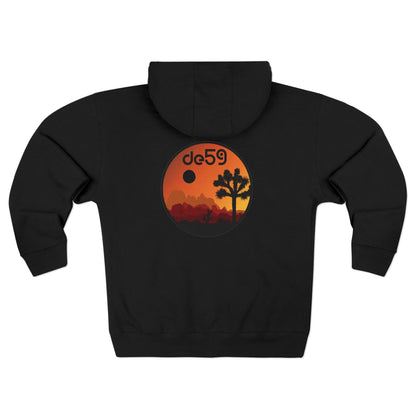 Desert Sunset Zip Hoodie — Joshua Tree Sunset Graphic Zip-Up