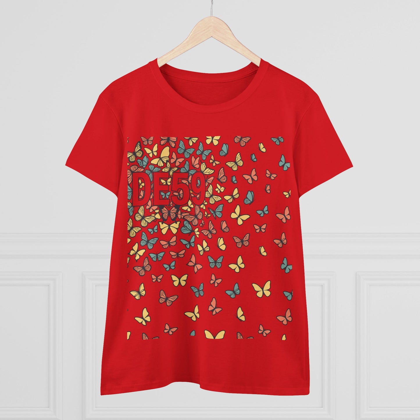 Butterfly Scatter Tee — DE59 Graphic Women's T-Shirt