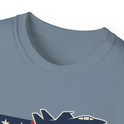 De59 Jet Fighter Tee — American Flag Military Aviation T‑Shirt