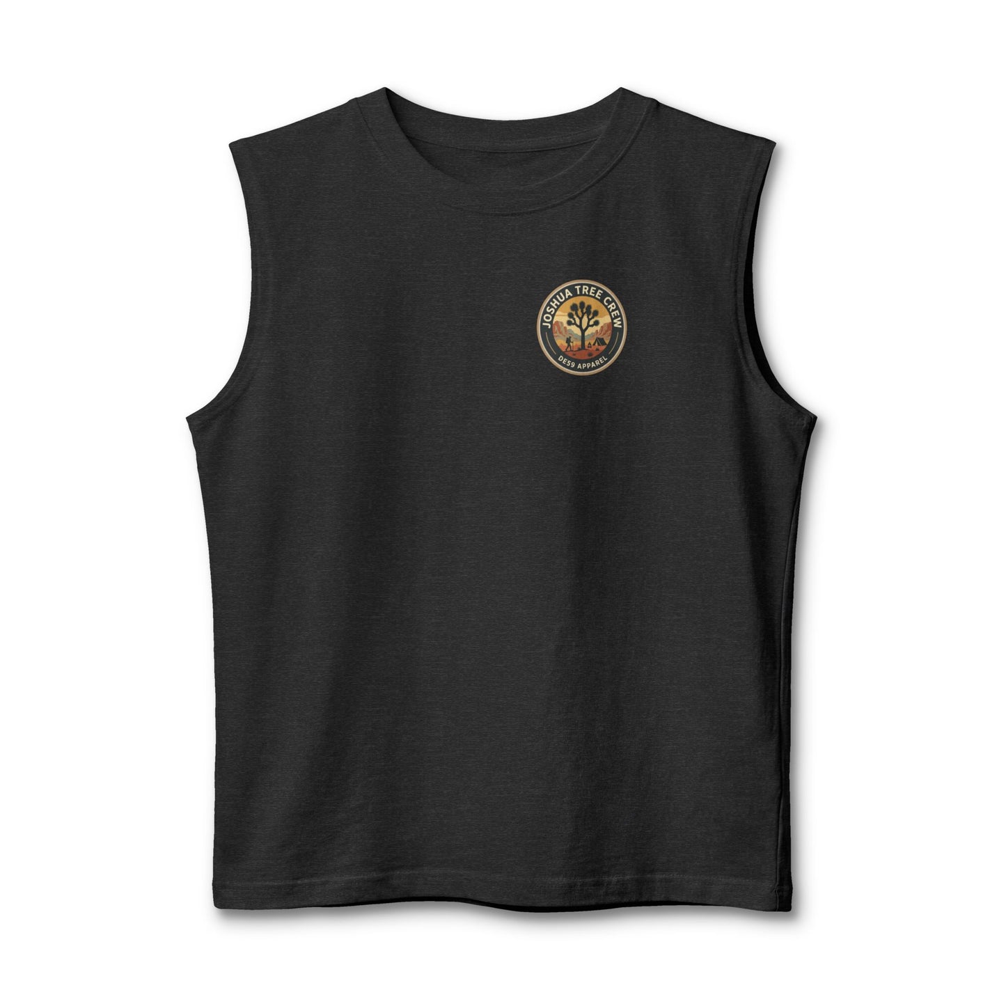 Joshua Tree Crew Muscle Tank — Vintage Desert Logo Tank Top
