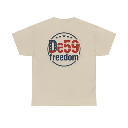 Freedom De59 T-Shirt — Patriotic USA Flag Logo Tee