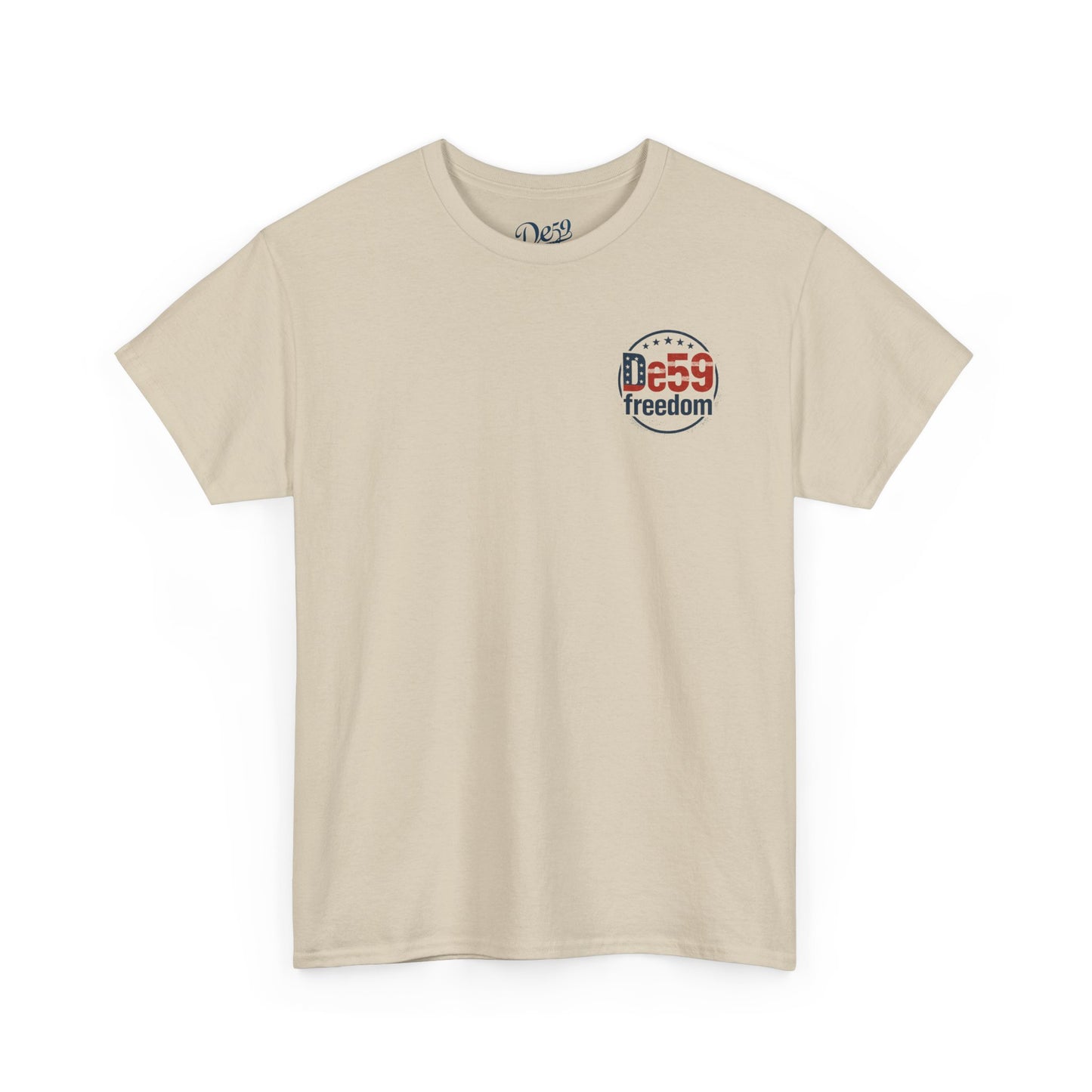 Freedom De59 T-Shirt — Patriotic USA Flag Logo Tee