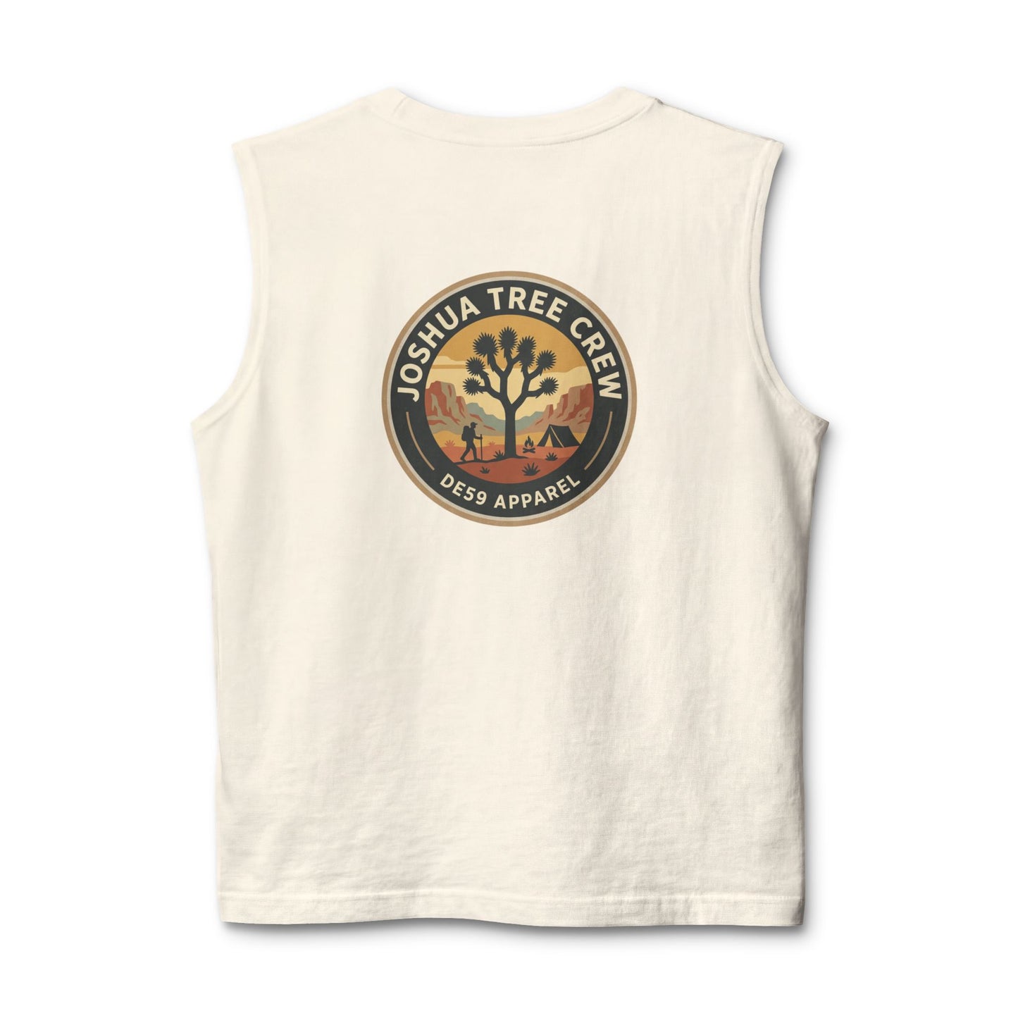 Joshua Tree Crew Muscle Tank — Vintage Desert Logo Tank Top