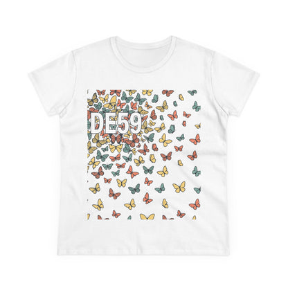 Butterfly Scatter Tee — DE59 Graphic Women's T-Shirt