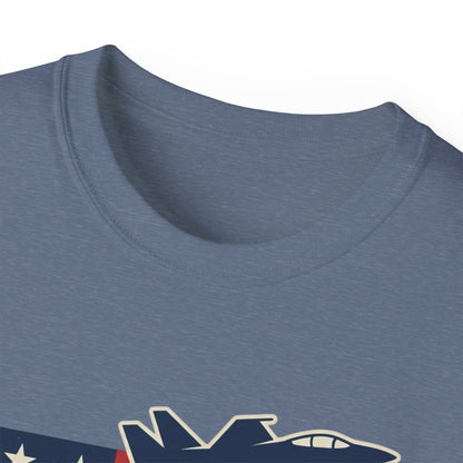 De59 Jet Fighter Tee — American Flag Military Aviation T‑Shirt