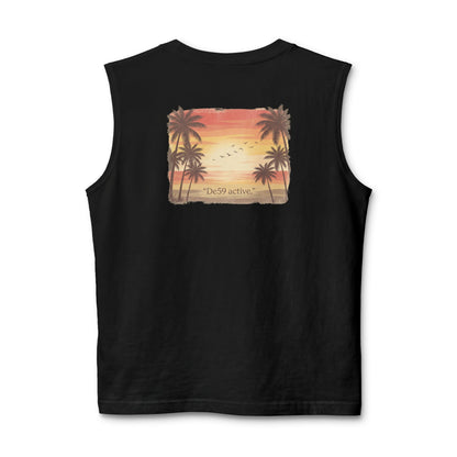 Sunset Palm Tank Top – 'De59 active' Beach Vibes Muscle Tee