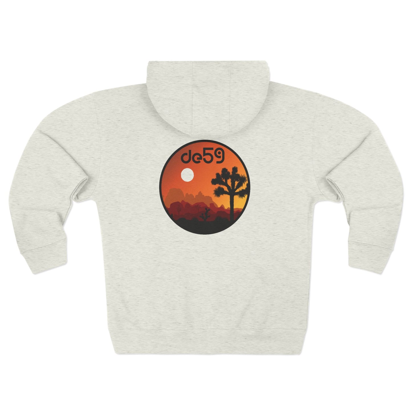 Desert Sunset Zip Hoodie — Joshua Tree Sunset Graphic Zip-Up