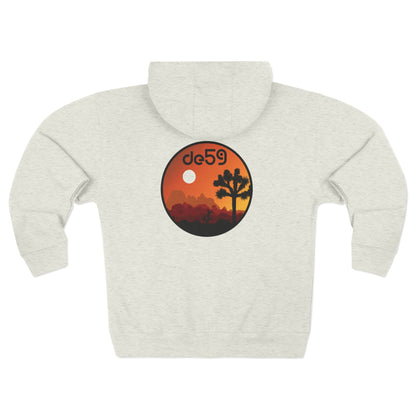 Desert Sunset Zip Hoodie — Joshua Tree Sunset Graphic Zip-Up