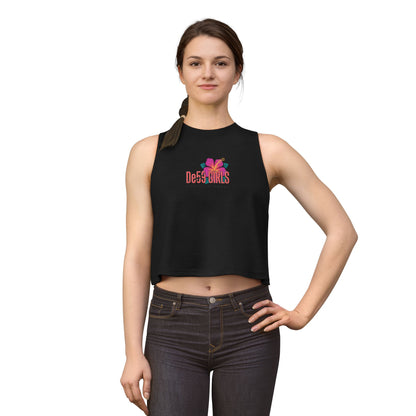 Crop Top — De59 Girls Floral Logo Muscle Tank