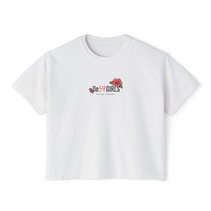 Women's Boxy Tee — 'De59  HIBISCUS  LOVE