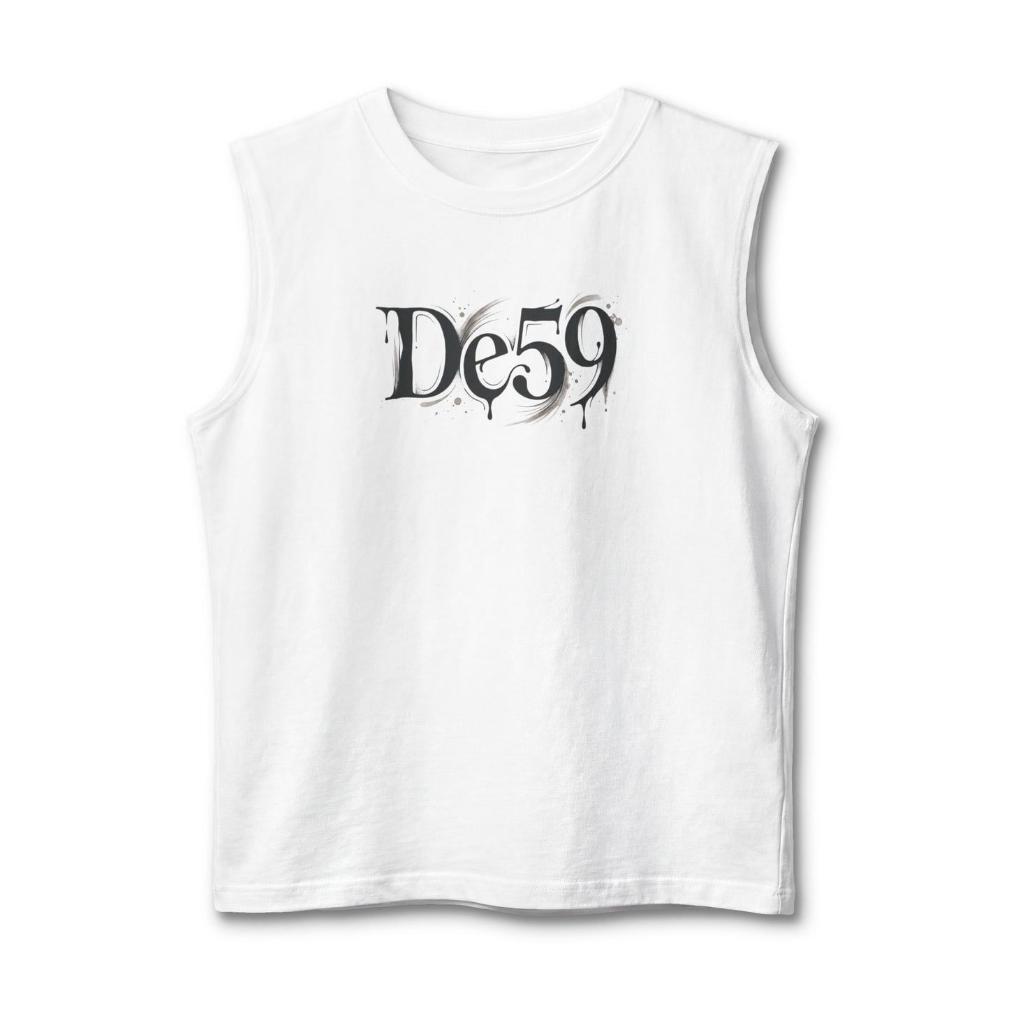 De59 Apparel Muscle Tank — Grunge Logo Sleeveless Tee