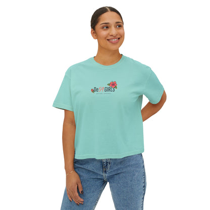 Women's Boxy Tee — 'De59  HIBISCUS  LOVE